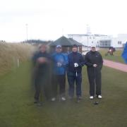 On the 1st tee at Royal Birkdale