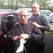 Mr Lomax with his belated horseshoe