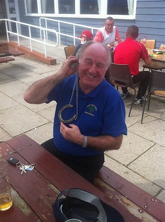 Terry models the nifty horseshoe earring